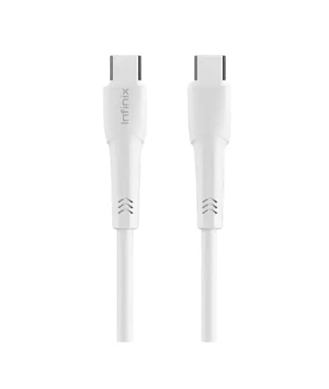 Infinix Data Cable (3A, USB-A – TYPE C) White -XDC53A Type-C to Type-C, Support 6A high current, 60W, charging Smartphone Apple and Laptop simultaneously, TPE fireproof material Infinix Data Cable (3A, USB-A – TYPE C) White -XDC53A Type-C to Type-C, Support 6A high current, 60W, charging Smartphone Apple and Laptop simultaneously, TPE fireproof material